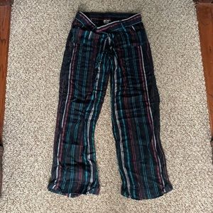 Lagaci stripped draw string pants
